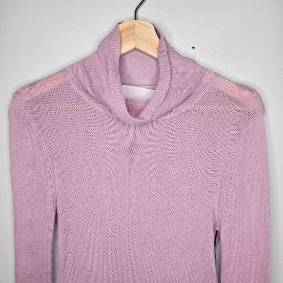 MARIA MCMANUS Cashmere Blend Sweater Medium Purple Lightweight Semi-Sheer Ballet - Picture 2 of 8